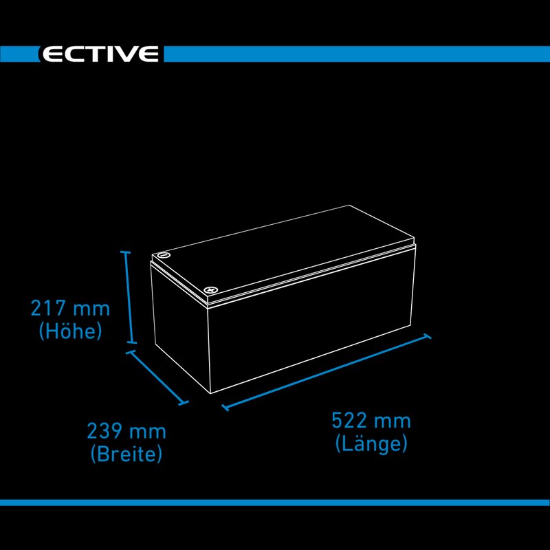 ECTIVE DC 230S GEL Deep Cycle mit LCD-Anzeige 230Ah Versorgungsbatterie