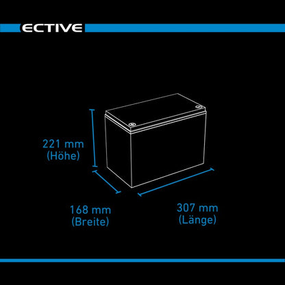 ECTIVE LC 80L 12V LiFePO4 Lithium Versorgungsbatterie 80 Ah