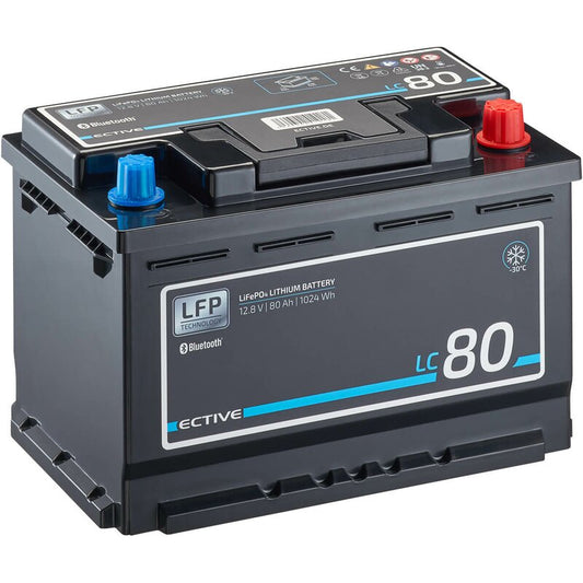 ECTIVE LC 80 LT 12V LiFePO4 Lithium Versorgungsbatterie 80 Ah