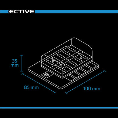 KFZ-Flachsicherungshalter mit LED Indikator für 12 Sicherungen 30A/32V DC (Schnellanschluss)