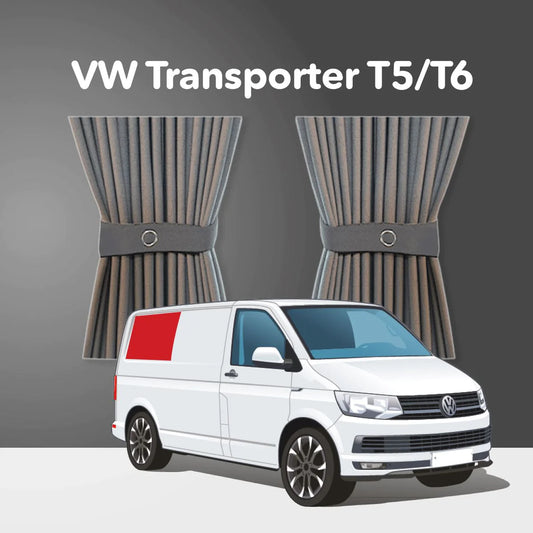 Vorhang Set für VW T5/T6 - Hinten Rechts (Standard Grau)