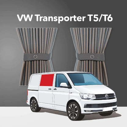 Vorhang Set für VW T5 / T6 - Mitte Rechts - Schiebetür (Standard Grau)