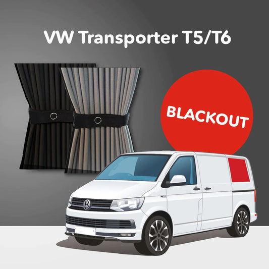 Vorhang Set für VW T5/T6 - Hinten Links (Premium-Blackout)