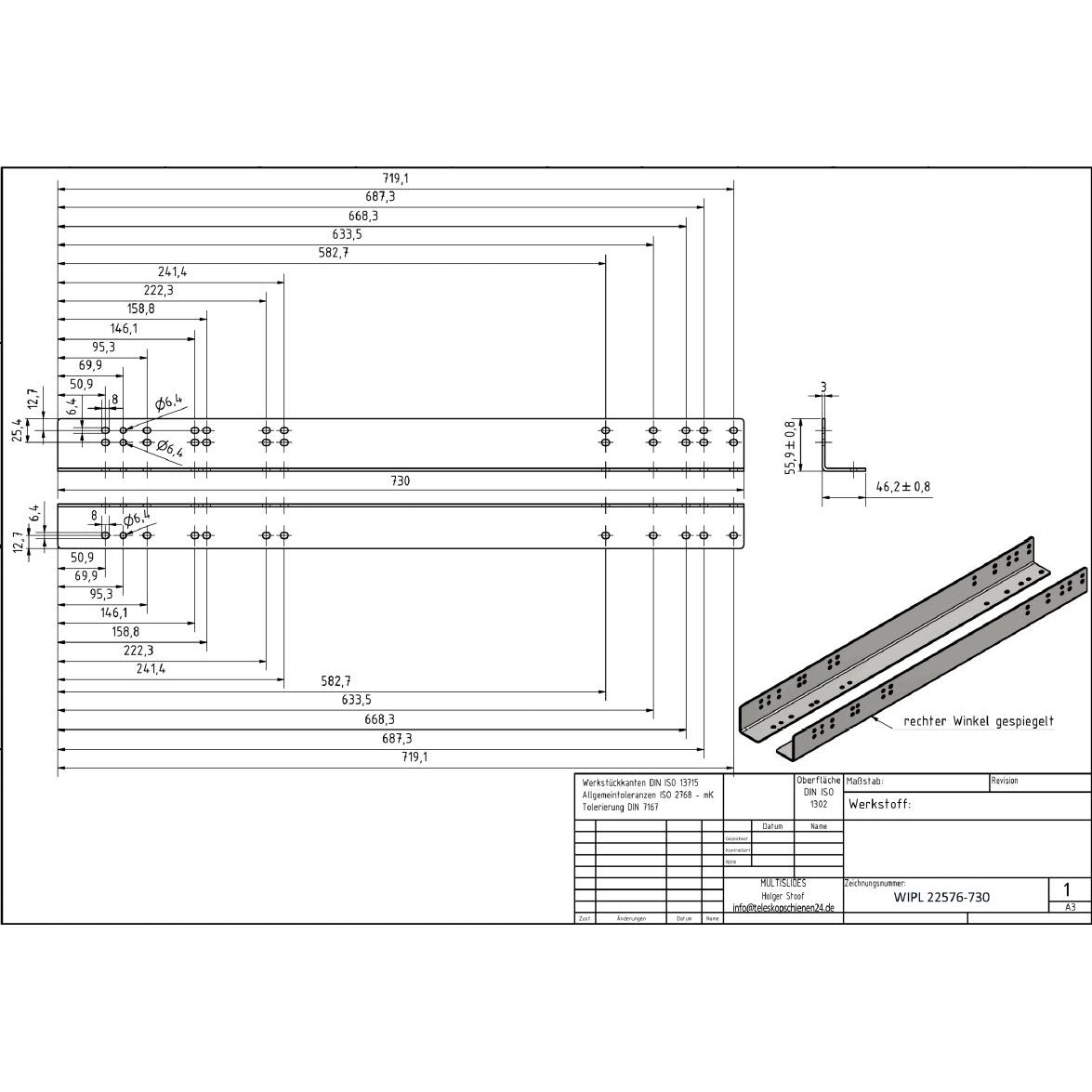 Montagewinkelset für Schwerlastauszüge "heavy duty" (Plattformmontage)